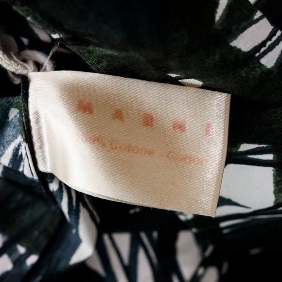 Marni Dark Green Top Painted Leaves - Picture 8 of 9
